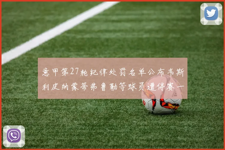 意甲第27轮纪律处罚名单公布韦斯利皮纳蒙蒂弗鲁勒等球员遭停赛一轮